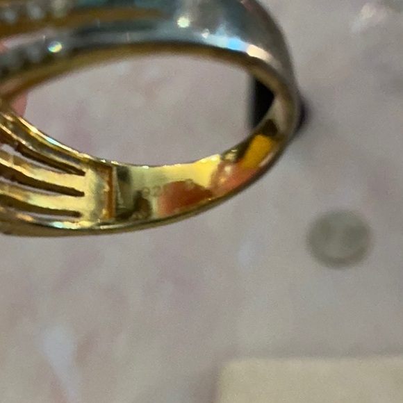 Daniel Steiger *gold plated over SS 925 CZs Genuine Ametrine *damage on GP - Picture 5 of 11